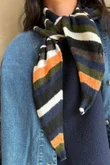 Jonti Stripe Knit Neckerchief Scarf 5